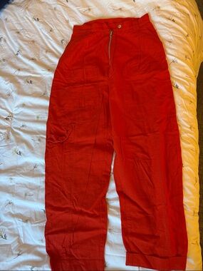 Urban Outfitters Red Utility Trousers